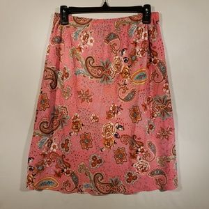 Hillard & Hanson floral and paisley skirt size m